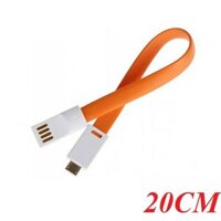 Unitek 98719 Y-C440 20CM Màu Cam Dây dẹp Cáp sạc + truyền dữ liệu Usb 2.0 sang Micro Usb