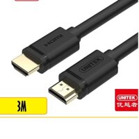 Unitek Y-C139: Dây HDMI 2 đầu đực 3m - Cáp HDMI 2 đầu đực 3m