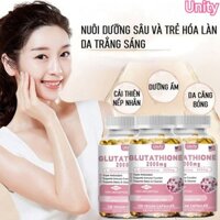 Unity Glutathione 2000mg  viên uống trắng da, đẹp da, mờ thâm tăng cường sức đề kháng giúp da sáng hơn gấp 2X