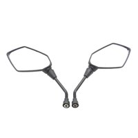 Universal 2Pcs Motorcycle Big Size Rear View Mirror Black Motorcycle Motorbike Chrome Scooter Rearview Rear View Side Mirror 10Mm