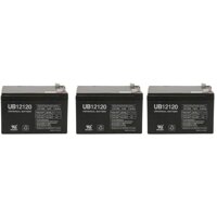 Universal Power Group 12V 12Ah Valley Dynamo Great 8 Billiards Pool Table Rechargeable Battery - 3 Pack