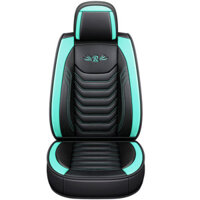 Universal PU Leather Car Front Seat Cushion Cover Non-slip Protector Mat Black