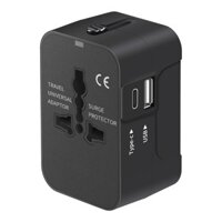 Universal Travel USB C - Bộ Sạc Tường Toàn Cầu Đa Chức Năng Với Bộ Đổi Nguồn AC Cho Mỹ, Eu, Anh Và Úc