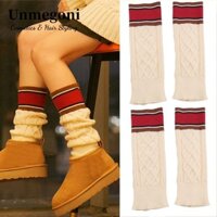 Unmegoni Boot Cover, Vòng đeo tay sọc dệt kim, Dây buộc cáp hợp thời trang Tất ấm áp dành cho nữ Cô gái