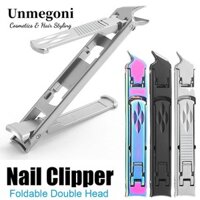 Unmegoni Lưỡi cắt móng chân bằng thép không gỉ Lưỡi vát cong có thể gập lại