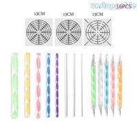 Unstop * Mandala Chấm Dụng Cụ Bộ Dụng Cụ Vẽ Tranh Đá Đá Gốm Acrylic Thanh Điêu Khắc Bút Stencil Khay Sơn