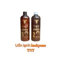 uốn lạnh lucky siêu xoăn cặp 450mlx2. bất chấp tóc nhuộm đen nhiều lần hay tóc tơ mảnh đều xoăn tít