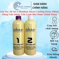 Uốn Tóc 3D Số 1 Obsidian Smart Curling Perm 500ml, Dùng Uốn Nóng, Uốn Lạnh Đều Được Chính Hãng