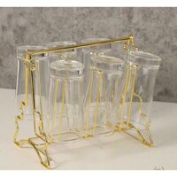 ÚP CỐC CÓ KHAY HỨNG DECOR  GIÁ ÚP LY CỐC SƠN TĨNH ĐIỆN KÈM KHAY HỨNG NƯỚC BẦU DỤC  MẪU MỚI VỀ  - VÀNG CHÂN SÓNG