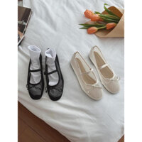 (Update ảnh thật) Giày Búp Bê Bệt Nữ Lưới Có Đính Nơ (Order)