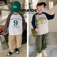 UP.KIDS áo thun cotton dài tay cho bé chất liệu cao cấp