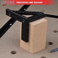 UPONE Thước đo đa góc 3D Thước đo góc chính xác và thước đo góc tam giác chống mài mòn với chốt định vị cho chế biến gỗ