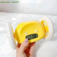Upscale GIỚI HẠN Đồng hồ báo thức Mồi di chuyển, Đồng hồ bánh xe chạy im lặng độc đáo, Đồng hồ báo thức lười biếng ma thuật 4 màu Snooze