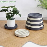 Upscale GIỚI HẠN Khay đựng hoa bằng nhựa tròn, Bánh xe di chuyển dày bốn bánh Khay đựng cây cảnh, Giá treo cây cảnh Di động Đường kính bên trong bền 19,3 / 28,3cm Chậu hoa di chuyển sàn