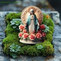 Upscale GIỚI HẠN Tượng Đức Mẹ Maria, Chống Mài Mòn Chống Thấm Nước Virgin Mary Garden Cọc, Đơn Giản Dễ Dàng Lắp Đặt 2D Màu Khu Vườn Dự Tiệc Cung Cấp