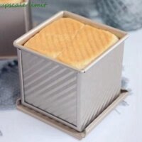 Upscale LIMIT Vuông Tấm Chảo Chảo, Hộp Bánh Mì Nướng Bằng Thép Carbon Chống Dính, Dụng Cụ Nhà Bếp Mini Có Nắp Bánh Mì Champagne Khuôn Lò Nướng