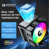Upsiren Walrus Assassin 90 Bộ tản nhiệt màn hình kỹ thuật số, ống dẫn nhiệt ARGB 4 tháp đơn khung quạt đơn tản nhiệt làm mát không khí