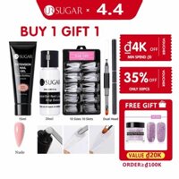 Ur sugar Bộ 4 Lọ gel poly 15ml Đắp Móng Tay Nối Dài Bằng acrylic Trong Suốt