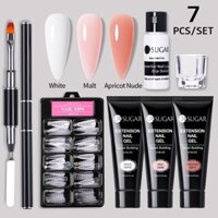 Ur SUGAR Bộ 7 Lọ gel poly 15ml Đắp Móng Tay acrylic Pha Lê