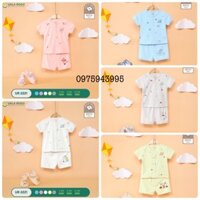 UR2221 Bộ quần áo cộc tay sơ sinh họa tiết giao thông Uala Rogo vải petit