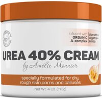 Urea 40% Foot Cream with Organic Botanicals - Dry Cracked Feet and Heels Repair - Hand Cream, Best Nails & Elbows Rough Skin Fix, Callus Remover fo...