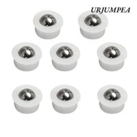 Urjumpea 10 Miếng Bóng Nylon Mini, Bộ Chuyển Bóng Trắng Bằng Thép Không Gỉ Nhựa, Nhẹ 4.4 Lbs ~ 6.6 Lbs Bàn Băng Tải Con Lăn Bóng Xe Lăn