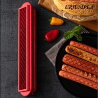 Urjumpea Hot Dog Criss-Cross Slots Máy thái lát, Tiện ích BBQ Dụng cụ cắt lát chó nóng chống dính, Dụng cụ cắt xúc xích Máy thái lưới chính xác bằng nhựa chịu nhiệt cho dụng cụ nướng thịt