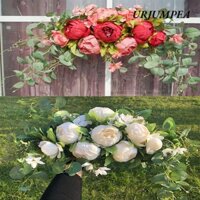 Urjumpea Nhân Tạo Đám Cưới Vòm Hoa, Boho Chào Mừng Ký Hiệu Hoa Cưới Vòng Hoa, Hoa Mẫu Đơn Hoa Hồng Bạch Đàn Vòng Hoa Drap DIY Cưới Vòm Hoa