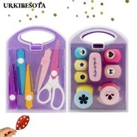Urkibesota DIY Puncher Craft Set, DIY Projects Plastic Kids Craft Hole Punch Shapes Set, Hướng dẫn sử dụng với hộp lưu trữ Máy cắt hình dạng