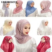 Urkibesota Hạt Hoa Khăn Choàng Khăn Đầu Hijab Hồi Giáo Underscarf