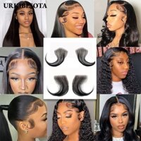 Urkibesota Thật Con Người Tóc Vô Hình Phần Mở Rộng Tóc Giả Cạnh Ren Hairline Giả Nổ Tóc Giả Tóc Giả Tóc Top