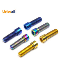 Urlwall 6 Cái / lốc Titan Ti Thân Bu Lông Ốc Vít Dây Có Máy Giặt Cho Vít Xe Đạp