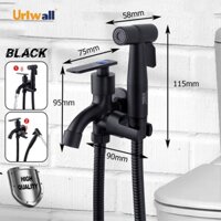 Urlwall Bộ bình xịt bồn cầu bằng thép không gỉ chậu rửa tay vòi hai chiều vòi vòi phòng tắm vòi vệ sinh vòi chậu rửa kép đầu vòi nước bồn cầu vòi nước phòng tắm