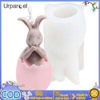 Urparcel easter rabbit silicone khuôn nến thiết kế sáng tạo máy rửa bát có thể tái sử dụng an toàn cho đồ trang trí thủ công nến thơm