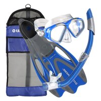 U.S. Divers Adult Cozumel Mask/Seabreeze II Snorkel/Proflex Fins/Gearbag