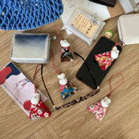 Usagi うさぎ Hina Doll Charm - Charm Thỏ Kimono & Dây Treo Netsuke ( Ouithebrand )