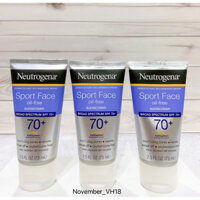 USA_Kem Chống Nắng Thể Thao Neutrogena Sport Face Oil Free Sunscreen SPF70+