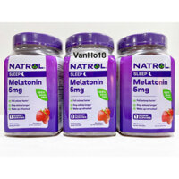 USA_Kẹo dẻo ngủ ngon Natrol Melatonin Sleep Gummies