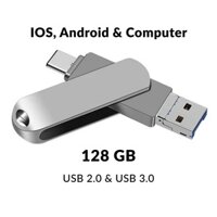 USB 128GB | Dễ dàng chuyển ảnh và video từ điện thoại hoặc máy tính | USB2.0 va USB3.0 | Android & IOS | USB-C | iPhone