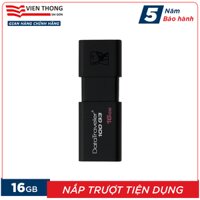 USB 16GB Kingston DataTraveler DT100G3 nắp trượt (Đen) - Hãng phân phối chính thức LazadaMall