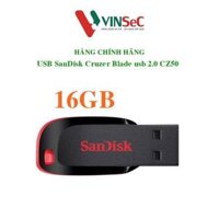 USB 16Gb SanDisk 2.0 Cruzer Blade CZ50 - Hàng Chính Hãng