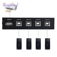 Usb 2.0 Công Tắc Chia Sẻ Bằng Tay KVM Switch Adapter Box 4 Máy Tính Chia Sẻ 1 USB Cho Máy In