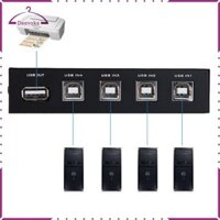 Usb 2.0 Công Tắc Chia Sẻ Bằng Tay KVM Switch Adapter Box 4 Máy Tính Chia Sẻ 1 USB Cho Máy In