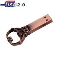 Usb 2.0 đồng tình yêu hình trái tim chìa khóa usb16gb 32gb 64gb ổ đĩa flash bút ổ đĩa bút ổ đĩa kim loại chìa khóa bộ nhớ Stick