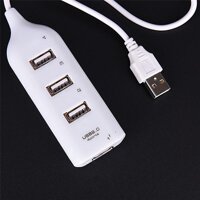 Usb 2.0 High Speed 4 Port Splitter Hub Adapter For Pc Computer Laptop Hg White