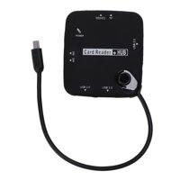 USB 2.0 port SD TF MS M2 card reader OTG USB HUB External USB 2.0 OTG card reader Mini Reader Multi in 1 OTG adapter SD (HC)  all equipped with OTG function and micro-USB port black