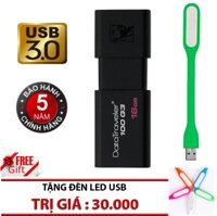 USB 3.0 16GB Kingston DataTraveler 100 G3 (Đen) – Hãng Phân phối chính thức + Tặng đèn Led USB