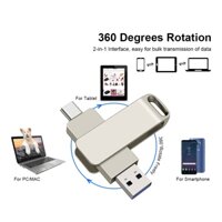 Usb 3.0 2 Trong 1 Dung Lượng 64gb 128gb type c usb 3.0 256gb Cho Điện Thoại Thông Minh / Máy Tính Bảng / macbook