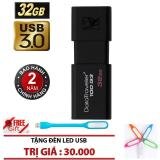 USB 3.0 32GB Kingston DataTraveler 100 G3 (Đen) - Chính hãng + Tặng đèn LED LazadaMall