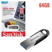 USB 3.0 64Gb Sandisk SDCZ73 Vỏ Kim Loại - Hàng Chính Hãng - Có Móc Treo Khóa